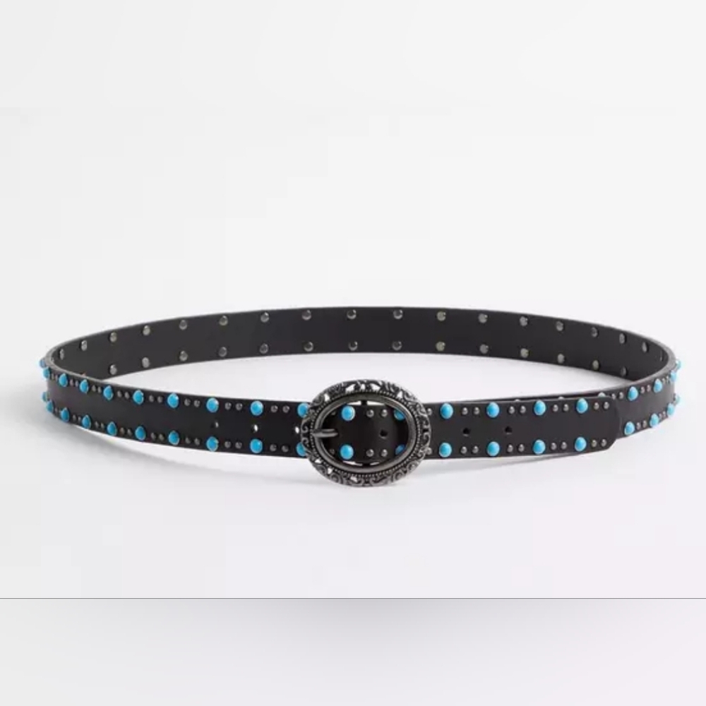 NWT Boho Black/turquoise belt